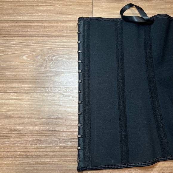 Women’s Underbust Latex Waist Trainer Corset Hourglass Shaper Size S Black - Picture 6 of 12